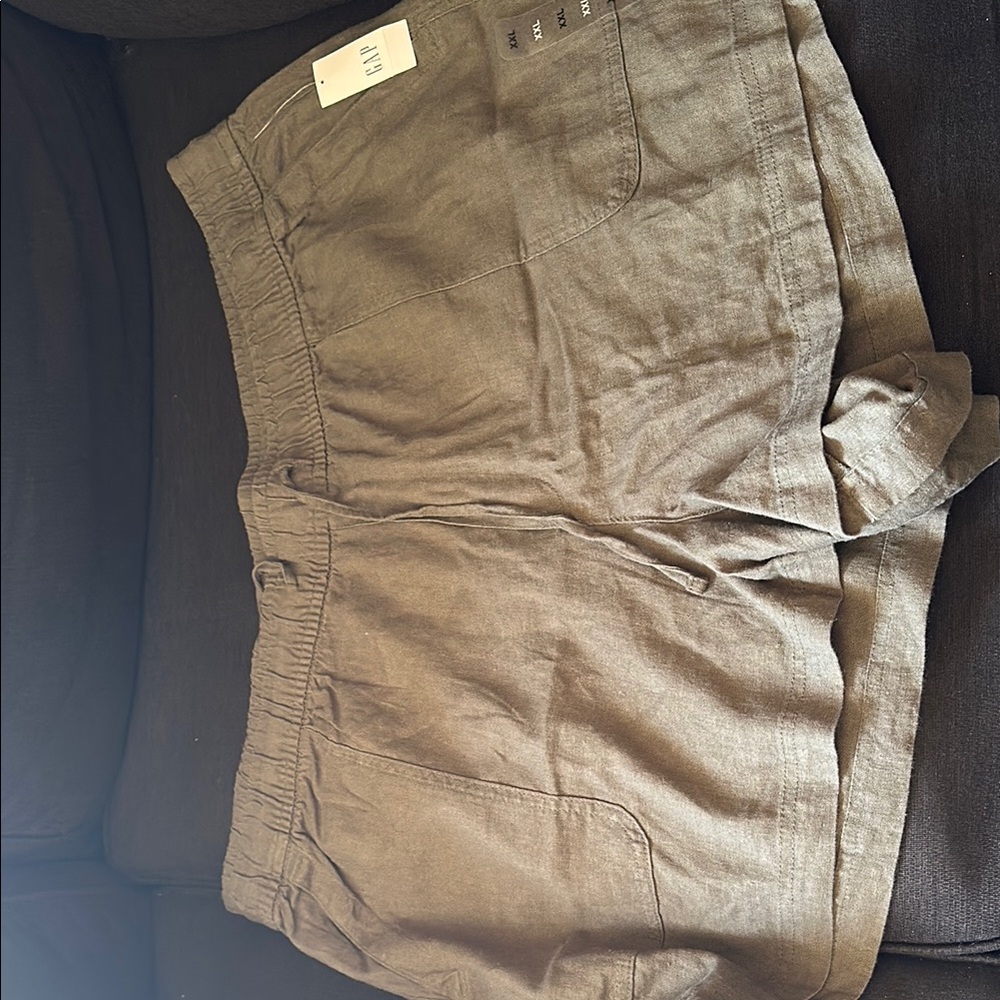 GAP Sage Green Relaxed linen Trousers shorts